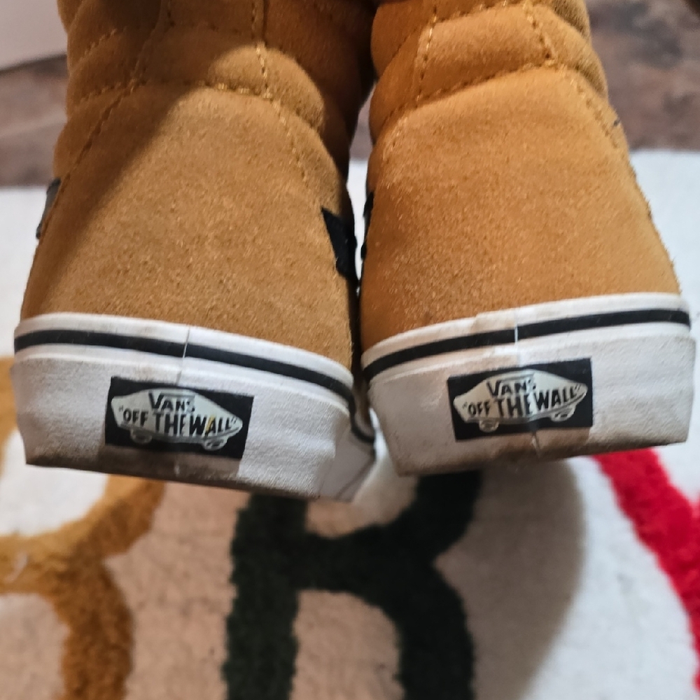 Vans Brown High-Top Sneakers with Black Stripe - Picture 6 of 8